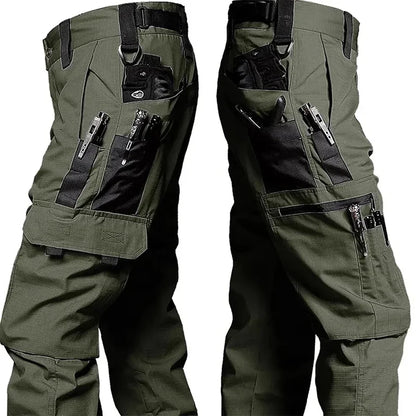 Tactical Work Pants Men Outdoor Cargo Trousers Multi-pocket Waterproof Field Combat Pant Autumn Spring Workwear Hiking Trousers