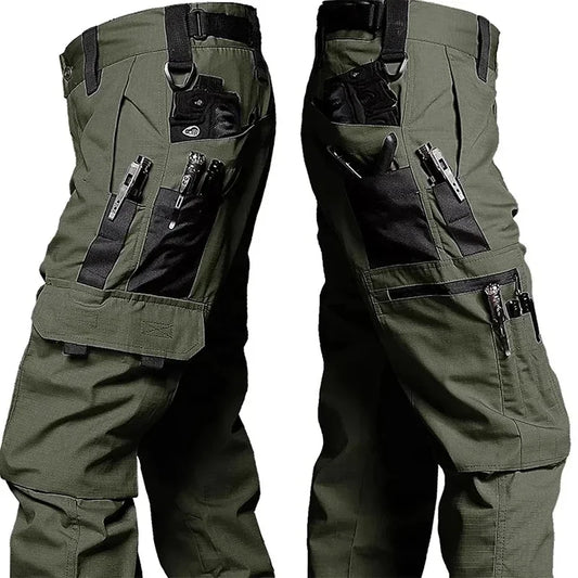 Tactical Work Pants Men Outdoor Cargo Trousers Multi-pocket Waterproof Field Combat Pant Autumn Spring Workwear Hiking Trousers