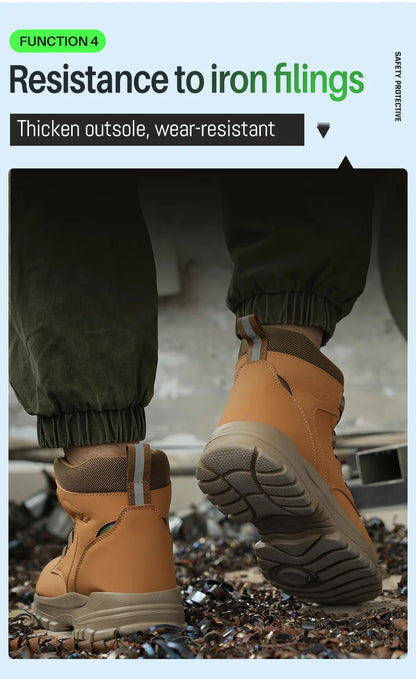 Work Safety Boots Men Waterproof Security Boots lightweight Industrial Steel Toe Work Shoes Protective Men Safety Shoes Size 48