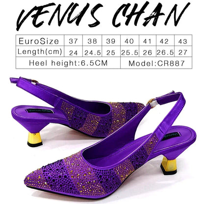2024 Hot Selling INS Pointed-Toe Luxury Style High Heels Sandal With Bag Set in Gold Color For Wedding Party Women