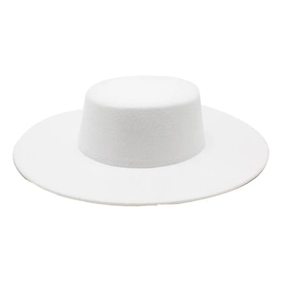 French Bow Tie Fedora Hat Winter Autumn Imitation Woolen Ladies Fedoras Top Wedding Jazz Hats Flat Top Felt Hat Bowler Hats