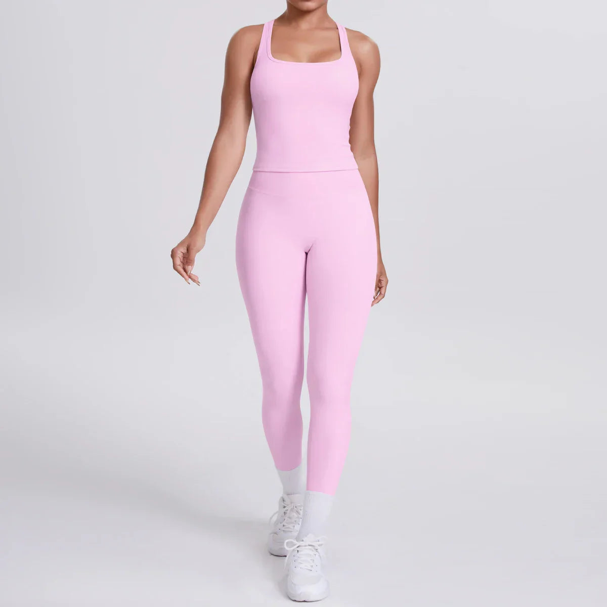 Yoga Top Set Fitness Gym Suit Training Sleeveless Sport Gym Tops Crossover Back Sports Underwear Tummy Control Slimming