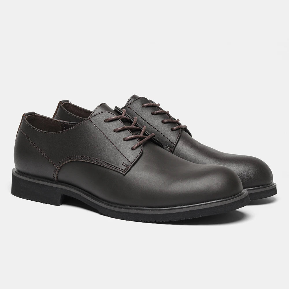 Genuine Leather Men Derby Shoes Thick Sole Men Casual shoes Men Leather Shoes