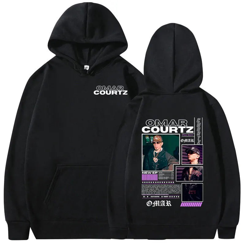 Omar Courtz Primera Musa Album Tour Merch Hoodies Men's Women Fashion Hooded Sweatshirts Hip Hop Oversized Pullovers Streetwear