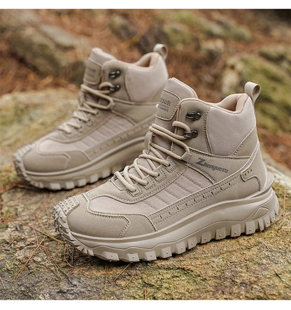 2026 New Outdoor Boots Men's High Top Thick Bottom Tactical Shoes Large Size 47 Hiking Sports Workwear Shoes 48 Casual Style
