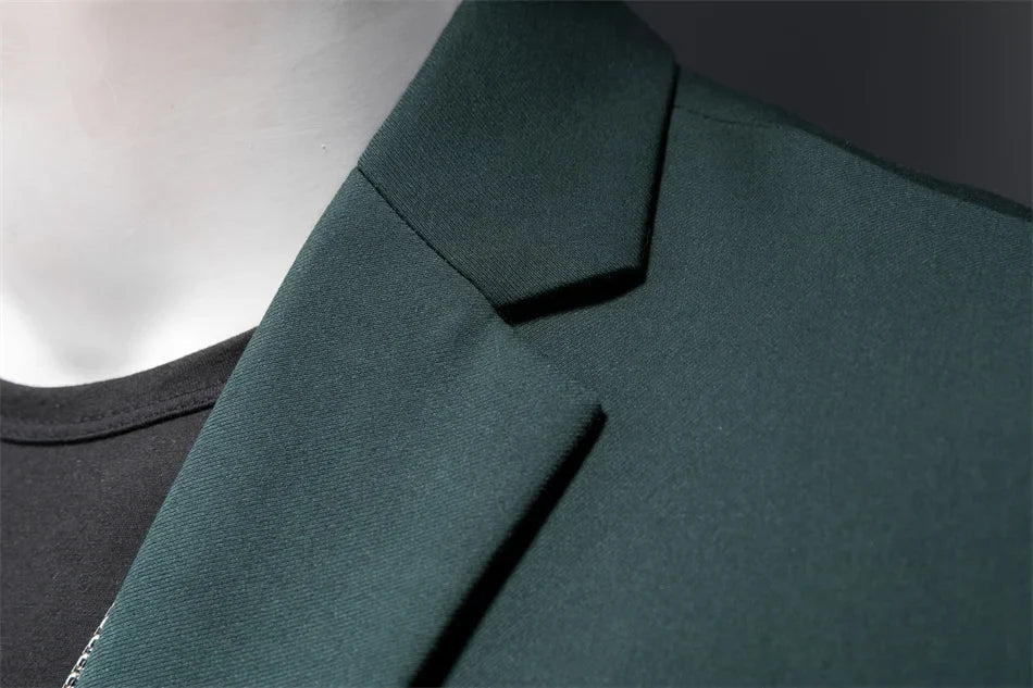 15 Color Fashion Mens Suit Jacket High Quality Slim Fit Solid Color Casual Business Mens Blazers Formal Office Wedding Suit Tops