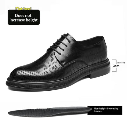 summer Men Elevator Shoes Dress Shoes Formal Leather Quality Busincess Lift 6CM 8CM Height Increased Man Elegance Wedding Shoes