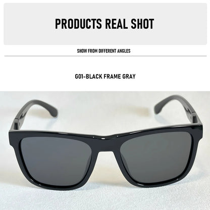 Vintage Retro Polarized Sunglasses For Men Vacation Square Sunglass Women UV400 Protection Fashion Glasses Gafas De Sol Hombre