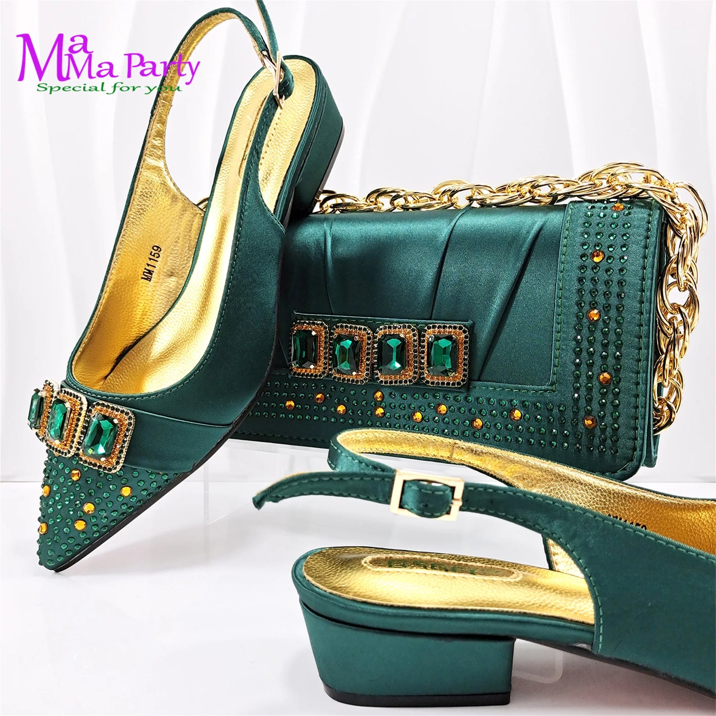 Fashion 2024 Classics Style Autumn Winter New Arrivals Italian Ladies Shoes Matching Bag Set in Wine Color for Garden Party