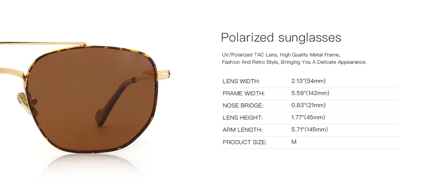 Fashion Uv400 Protect Sunglasses Men Women Trendy Double Bridge Pilot Polarized Sun Glasses Goggles Shades