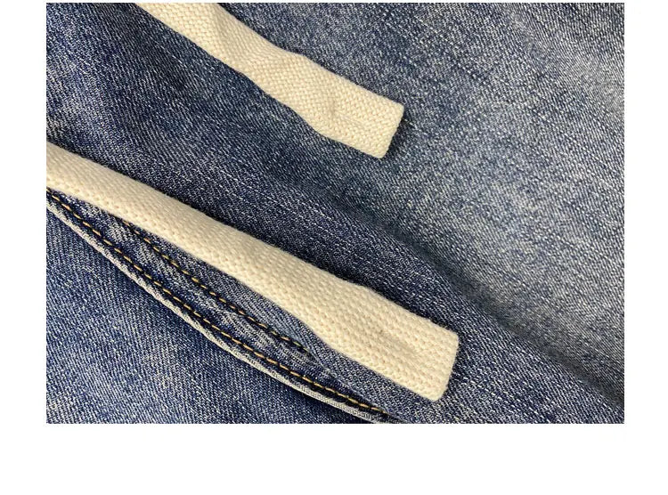 American Style Casual Faded Loose Straight Leg Jeans for Men Spring Autumn Wear Comfortable Wide Leg Pants Youth Fashion