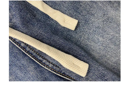 American Style Casual Faded Loose Straight Leg Jeans for Men Spring Autumn Wear Comfortable Wide Leg Pants Youth Fashion