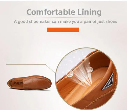 Genuine Leather Men Casual Shoes Luxury Brand Mens Loafers Moccasins Breathable Slip on Black Driving Shoes Plus Size 37-47