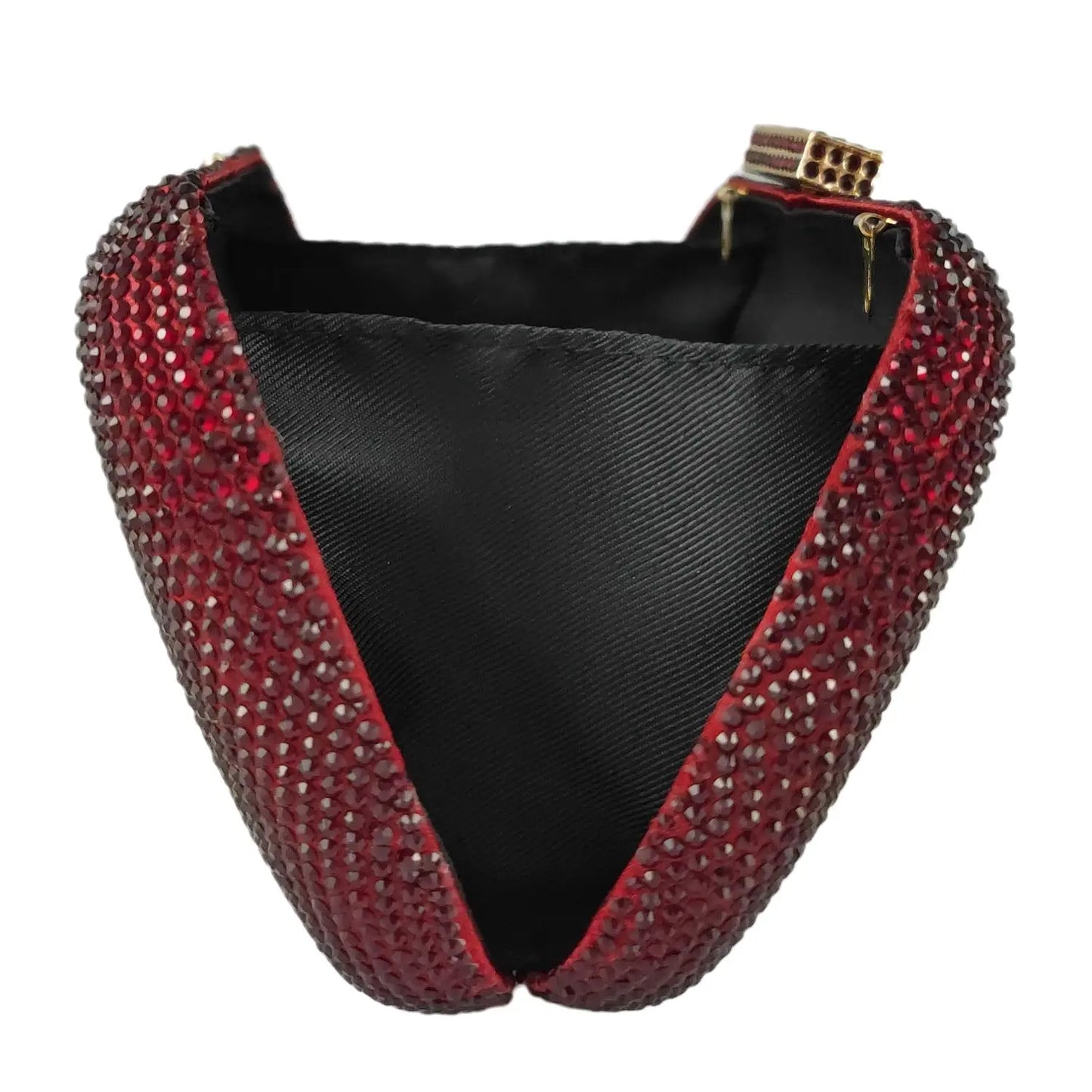 Burgundy Crystal Evening Bags and Clutches for Women Formal Party Rhinestone Handbags Wedding Clutch Purse