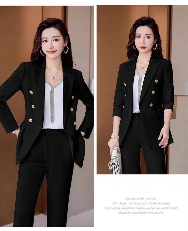 New Advanced Design Women's Suit Jacket Korean Style Spring Autumn Professional White Collar Small Western Clothes