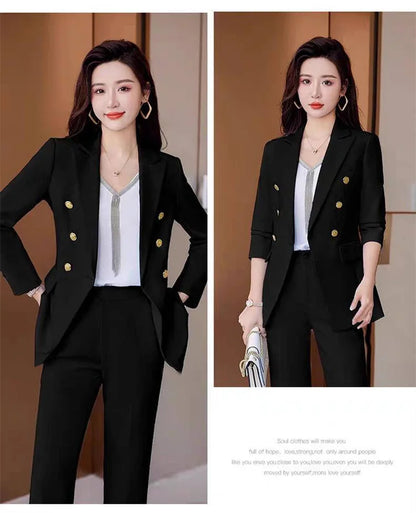 New Advanced Design Women's Suit Jacket Korean Style Spring Autumn Professional White Collar Small Western Clothes