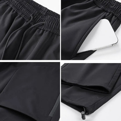 Male Hiking Pants Outdoor Waterproof Windproof Mountaineering Sports Pant Spring Autumn Zippered Pocket Fishing Camping Trousers