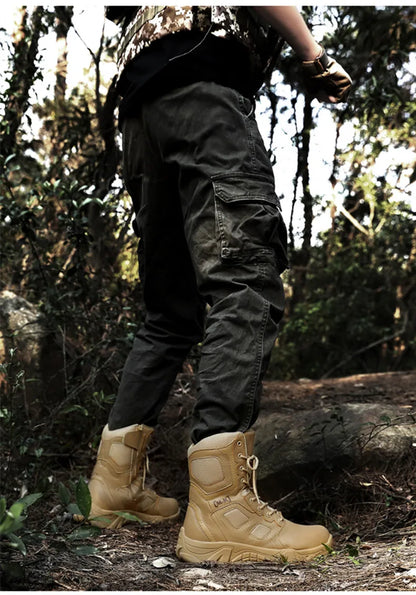 Outdoor Waterproof Safety Shoes Security Steel Toe Cap Men's Boots Working Steel Toe Anti-Smashing Men's Work Boots Size 47