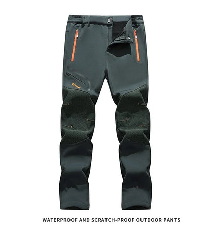 Men's Skiing Snow Pants Camping Fleece Lined Waterproof Winter Insulated Hiking Trekking Pant Outdoor Work Hunting
