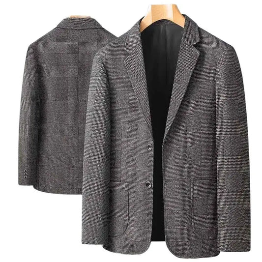 Men's Casual Loose Fit Blazer 13 Colors All-Season Plaid Suit Jacket for Men