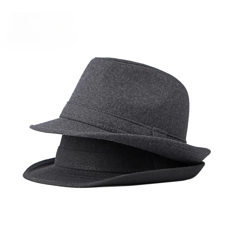 Gentleman Hat Men's British Style Retro Simple Pure Color  Top Hat Men's Casual Jazz Hat