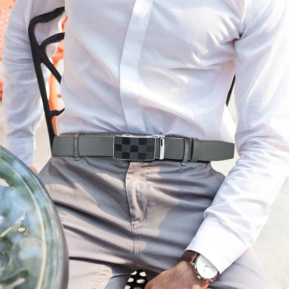 Men's Belt Metal Automatic Buckle Branded Belt Men's High-quality Genuine Leather Luxury Plus Size Men's Branded Belt