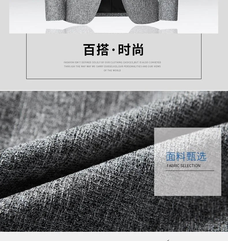 New Summer and Autumn Linen Thin Breathable and Sun-Protective Suit Jacket with Inner Lining, Slimming Middle-Aged Men's Suit