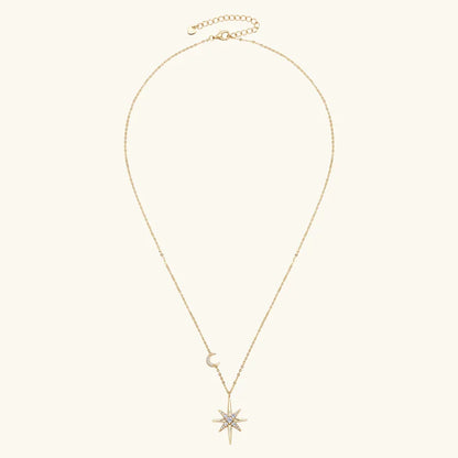 GRA Moissanite Diamond Star Moon Charm Necklaces for Women S925 Sterling Silver Chains Wedding Jewelry Gifts Collares