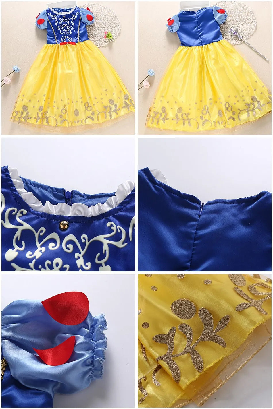 Children Princess Costume Party Fancy Flower Vestido New 2024 Christmas Birthday Carnival Dress Up Rapunzel Belle Disguise Frock