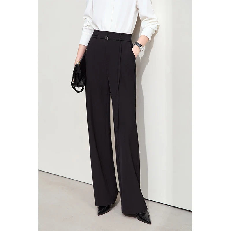 Minimalism 2024 Summer New Commuter Fashion Loose Blazer High Waist Casual Solid Pants Women's Clothes Separately 12442201
