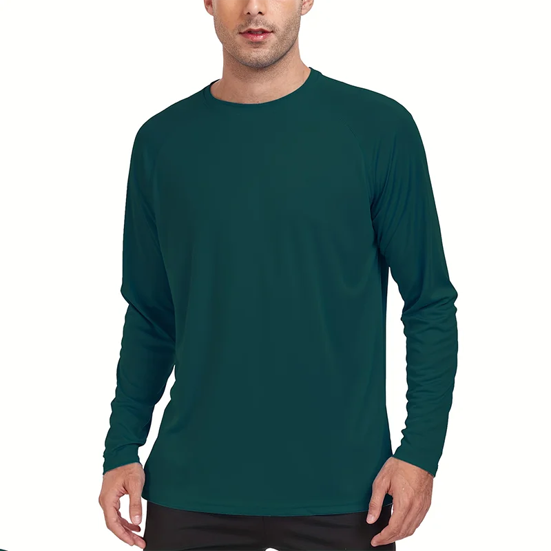 Nheals UPF 50+ Long Sleeve T-shirt Men's UV Sun Protection Quick Dry Breathable Sunscreen T-shirt Hiking Fish Performance Tops