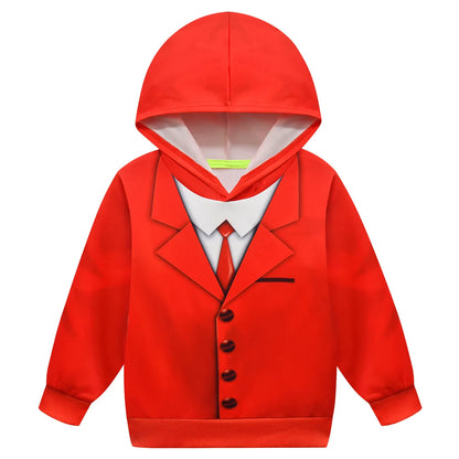 Pocket Devs VR Cosplay Costume Red Suit Set Devs-ROB Game Roleplay Outfit for Boys Girls Halloween Party Cosplay Ready To Ship
