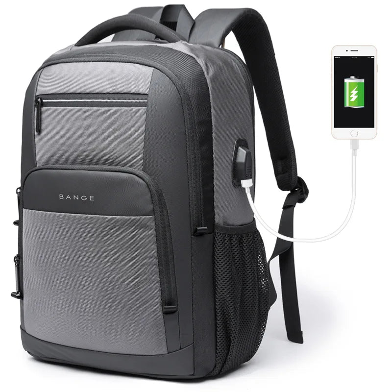 Travel Waterproof Backpack with USB Charging Port Fit 15.6 Inch Laptop Backpacks for Men and Women, Teenager School Bags