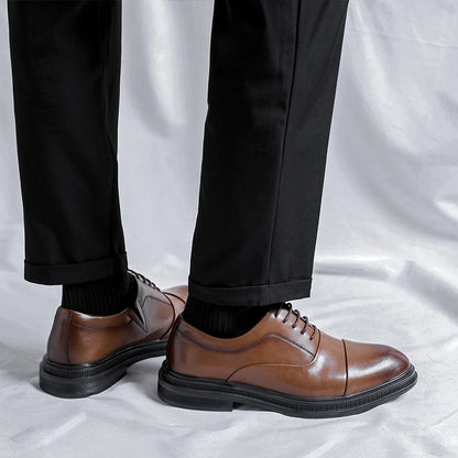 Brand Men Genuine Leather Shoes Black Wedding Bride For Formal Party Dress OEM Italian Men Shoes Casual Soft Casual Shoes