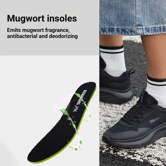 Men's Casual shoes Soft Sole Resilience Comfortable Breathable Pantshoes Black White Mesh Male Sneakers 672616702