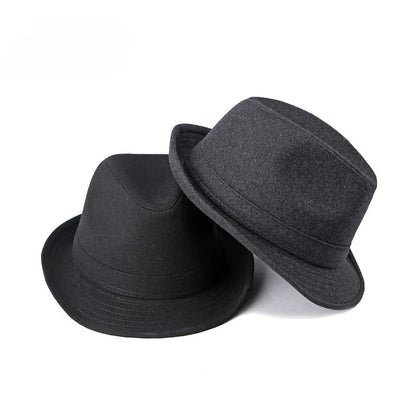 Gentleman Hat Men's British Style Retro Simple Pure Color  Top Hat Men's Casual Jazz Hat
