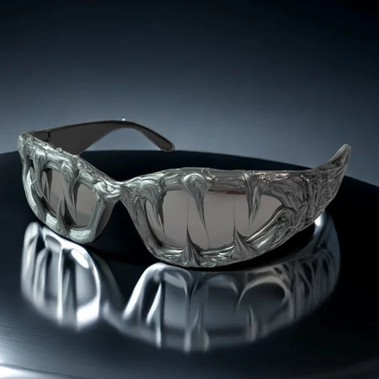 New Fashion Designer Wrap Around Fashion Men glasses Oval Vintage Punk Street Sun Glasses for Women Outdoor Sport Party