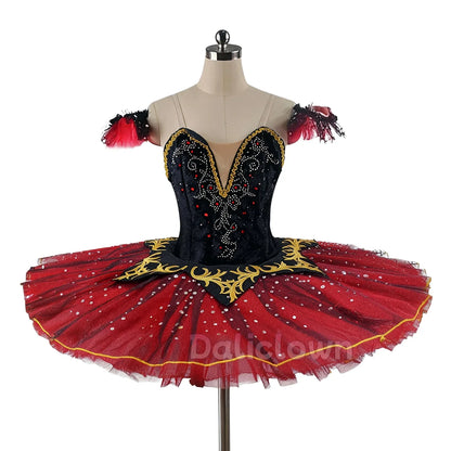 Adult Women Black Red Professional Tutu La Esmeralda Ballet Tutu Platter Pancake Tutu Dress Girls Kids Ballerina Party Costume