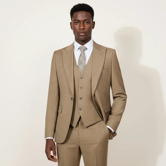 High Quality Men's Suit Summer thin breathable Slim Fit Formal Business Office Men's Suits（jacket+Vest+Pants）