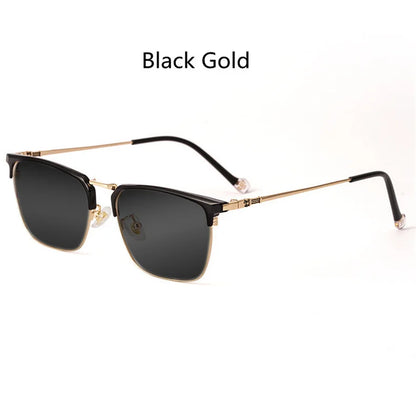 Ultralight Pure Titanium Myopia Sunglasses Men‘s Retro Business Driving Fishing Outdoor Traveling Sunshade Glasses