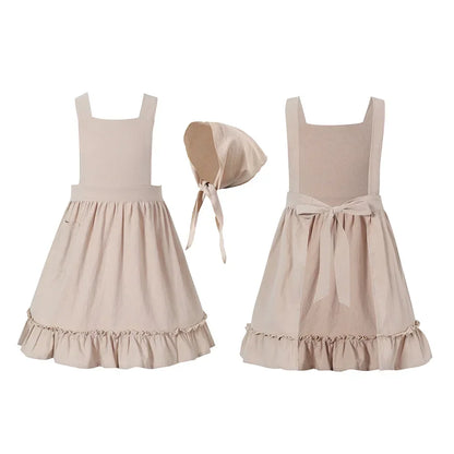 Kids Poor Clothes Cosplay Cinderella Maid Costume Colonial Farm Village Girl Pioneer Prairie Dress
