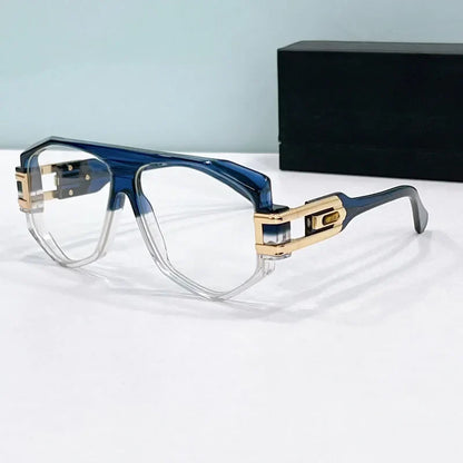 163 luxury designer men's sunglasses  women high quality acetate alloy irregular square frame Prescription eyeglasses fashion