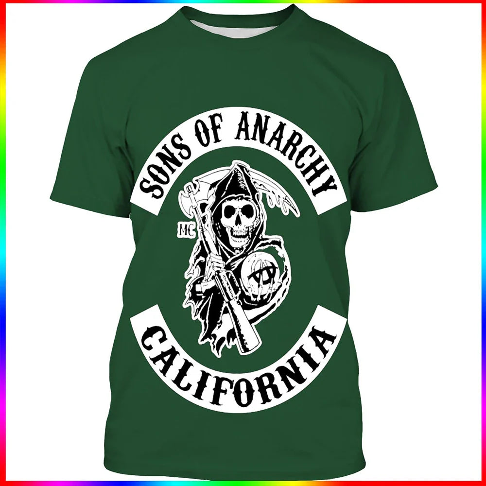 Summer Hot Selling Fashionable Personalized Leisure Anarchy Son 3D Printed Couple Style Trendy T-shirt