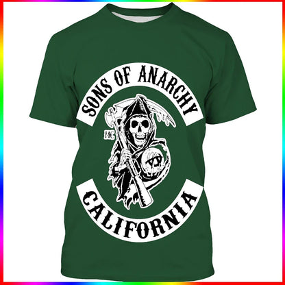 Summer Hot Selling Fashionable Personalized Leisure Anarchy Son 3D Printed Couple Style Trendy T-shirt