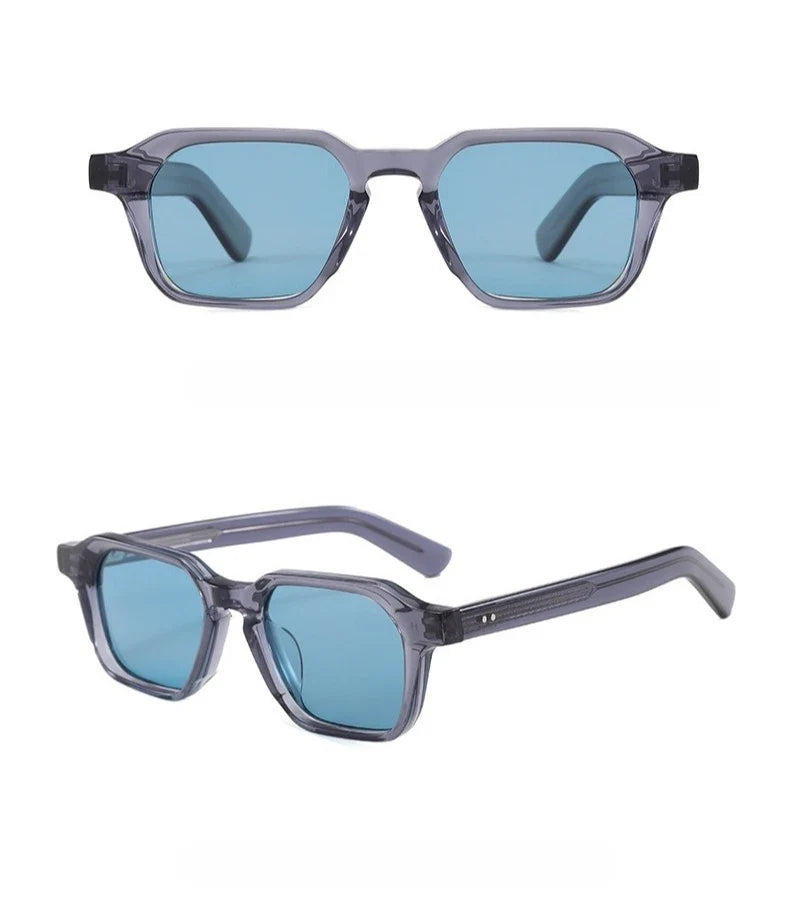 Fashion New Square Polarized Men Sunglasses High-end Acetate Women Outdoor Driving UV400 Sun Glasses Support Prescription Lenses