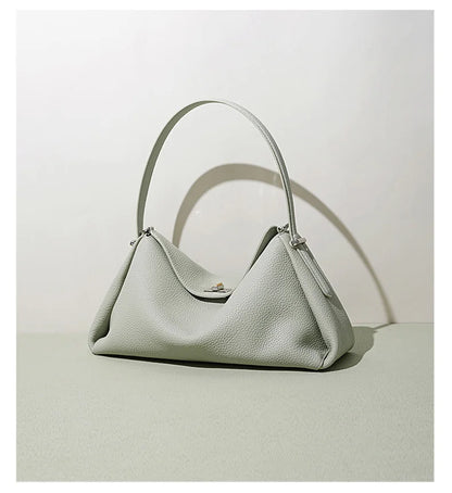 Minimalist Lady Soft Genuine Leather Pillow Crossbody Bag Women's Convertible Shoulder Bags 2026 New Chic Solid Color Handbag