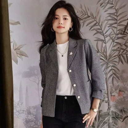 Long Sleeve 2025 New Arrivals Solid Outerwear Casual In Promotion Women's Blazers Korean Fashion Bring Female Coats and Jackets