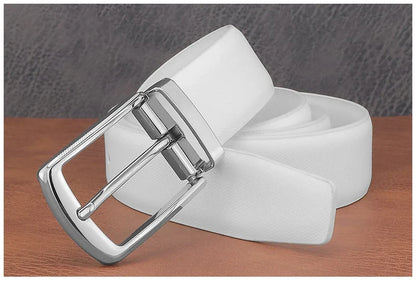 Fashion belts young men pin buckle genuine leather cowhide Waistband high quality white casual jeans ceinture homme B650