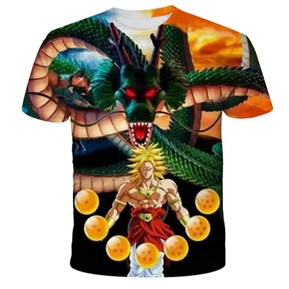 Men's T-shirts Dragon Ball Z T-shirt Boys Clothes Children's Clothing Summer Short Sleeve Kids Cartoon Tee Tops Baby Boy T Shirt