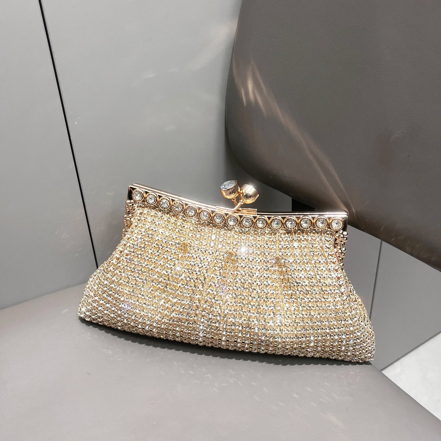 Handle Rhinestones Evening clutch Bag Purses and handbag luxury Designer shiny Crystal Clutch purse bucket bag shoulder bags